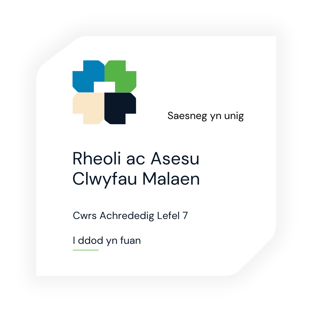 Modiwl achrededig cwrs Rheoli ac Asesu Clwyfau Malaen yn dod yn fuan