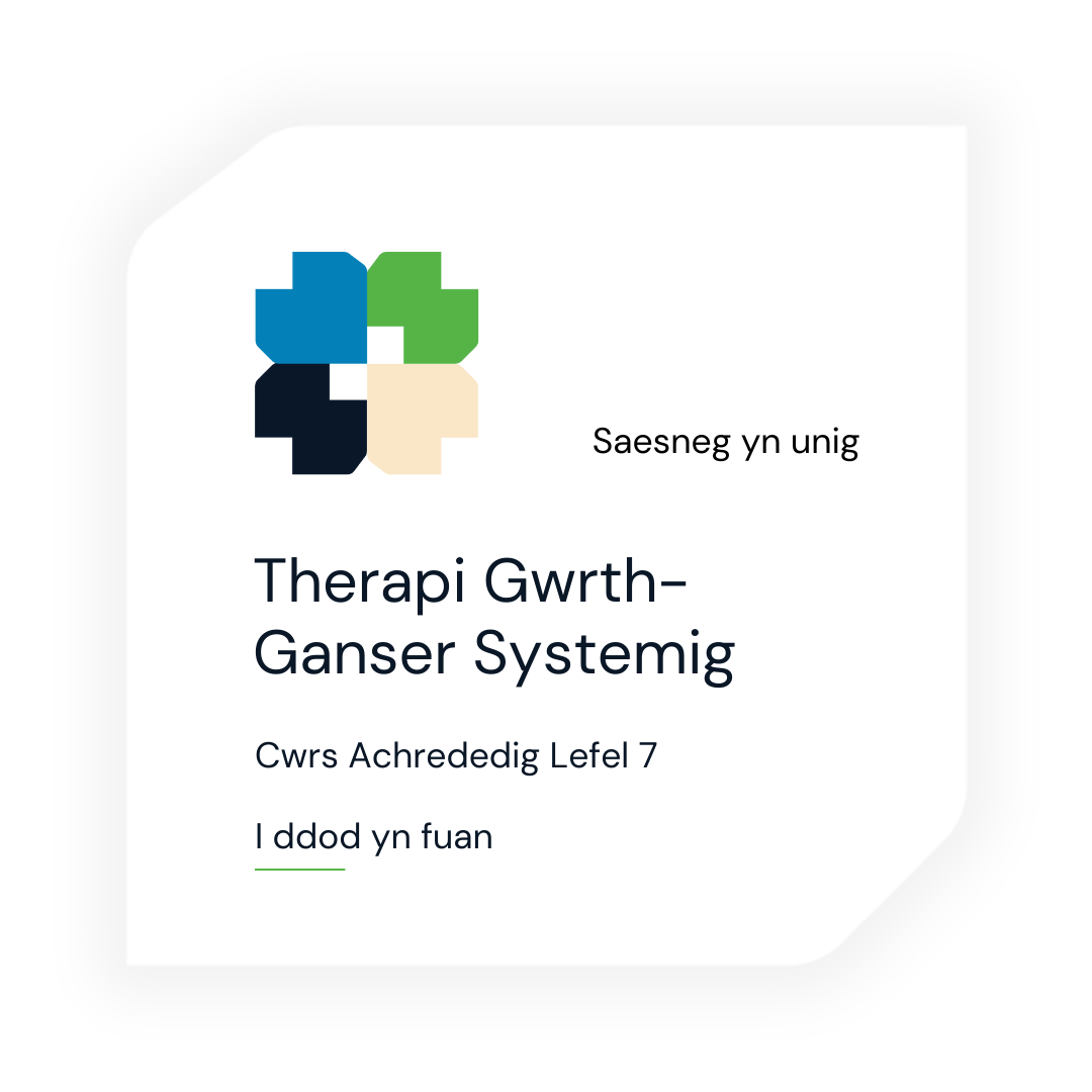 Modiwl achrededig Therapi Gwrth-Ganser Systematig yn dod yn fuan